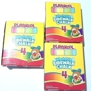 Playschool Washable Sidewalk Chalk Bundle